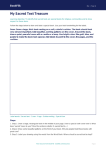 Sacred Texts Drawing Sheet | Grade 3 Social Studies | BookFlik