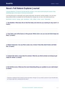 Free Autumn Science Template | Kindergarten | Science | BookFlik