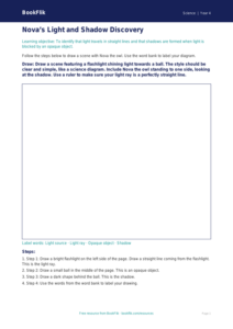 Free Light Drawing Sheet | Grade 3 | Science | BookFlik