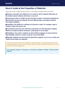 Free Properties Of Materials Poster | Grade 4 | Science | BookFlik
