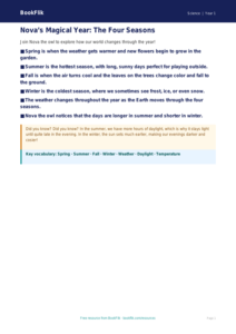 Free Seasonal Changes Poster | Kindergarten Science | BookFlik