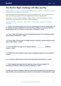 Bonfire Night Literacy Quiz | Year 6 English | BookFlik