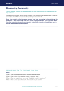 Free Community Drawing Sheet | Year 4 | HASS / Personal Development | BookFlik