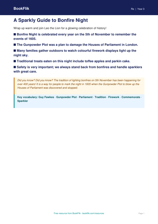 Bonfire Night Poster Activity | Year 3 Religious Education | BookFlik worksheet preview — Re Bonfire Night