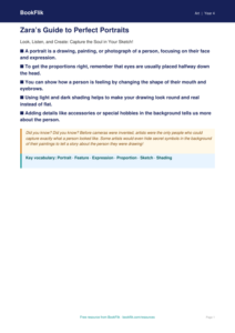 Free Portraits Poster | Class 4 | Art | BookFlik