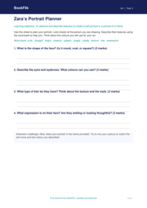 Free Portraits Template | Class 4 | Art | BookFlik