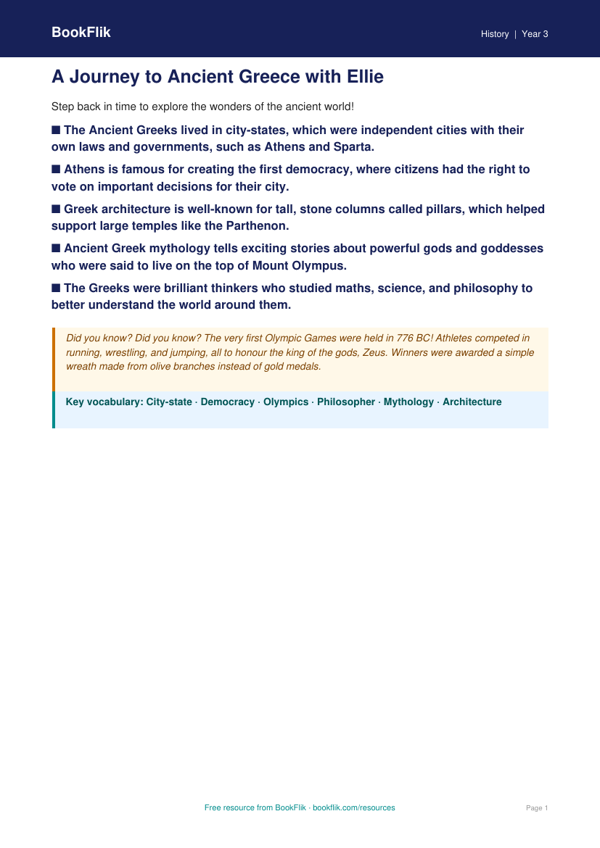 Free Ancient Greece Poster | Class 3 | Social Studies / History | BookFlik worksheet preview — History Ancient Greece