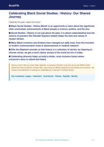 Free Black History Month Poster | Class 6 | Social Studies / History | BookFlik