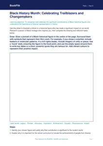 Black History Month Activity: Class 6 Life Skills | BookFlik