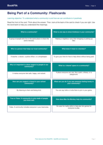 Free Community Flashcards | Class 4 | Life Skills | BookFlik