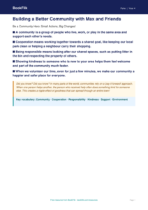 Free Community Poster | Class 4 | Life Skills | BookFlik