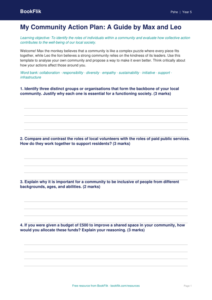 Community Template Class 5 Free | Life Skills CBSE Lesson
