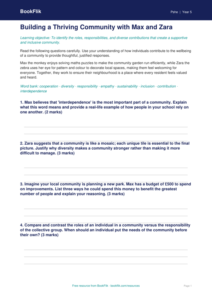 Community Worksheet Class 5 | Life Skills | BookFlik
