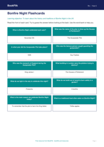 Bonfire Night Learning Resources | Class 6 EVS | BookFlik