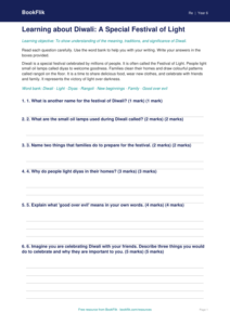 Free Diwali Assessment | Class 6 | EVS / Moral Education | BookFlik