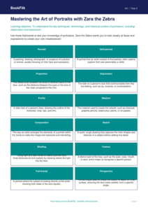 Free Portraits Flashcards | Year 4 Greater Depth | BookFlik