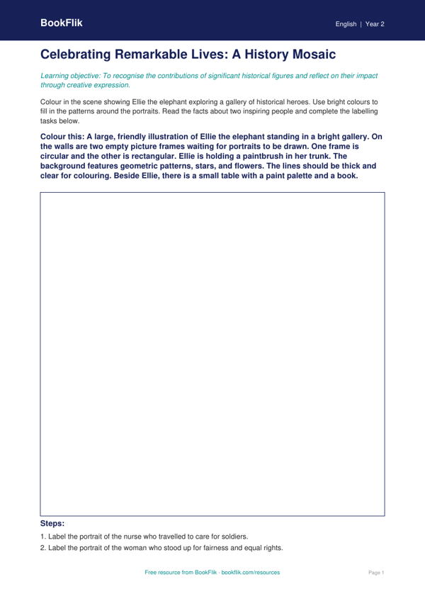 Free Black History Month Colouring Page | Year 2 Greater Depth