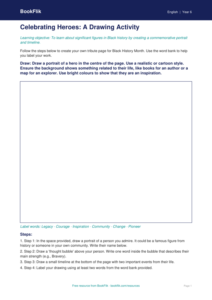 Free Black History Month Drawing Sheet | Year 6 Supported | BookFlik