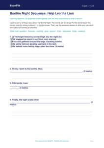 Free Bonfire Night Activity Sheet | Year 6 Supported | BookFlik