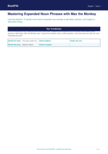 Free Expanded Noun Phrases Word Mat | Year 6 Core | BookFlik