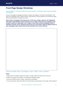 Free Newspaper Writing Drawing Sheet | Year 6 Core | BookFlik