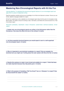 Free Non Chronological Reports Worksheet | Year 6 Core | BookFlik