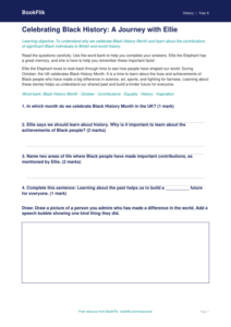 Free Black History Month Worksheet | Year 6 Supported | BookFlik