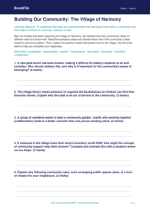 Free Community Activity Sheet | Year 4 Greater Depth | BookFlik