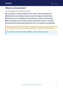Free Community Poster | Year 4 Supported | BookFlik