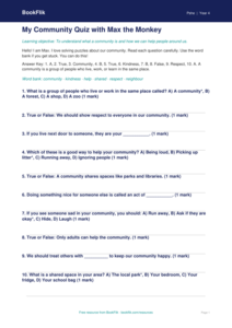 Free Community Quiz | Year 4 Supported | BookFlik