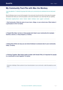 Free Community Template | Year 4 Supported | BookFlik