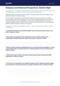 Free Bonfire Night Assessment | Year 6 Core | BookFlik