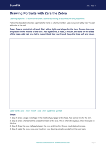 Free Portraits Drawing Sheet | Grade 3 | Art | BookFlik