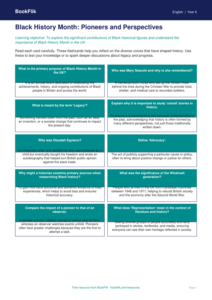 Free Black History Month Flashcards | Grade 5 | ELA | BookFlik