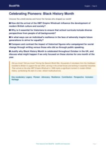 Free Black History Month Poster | Grade 5 | ELA | BookFlik