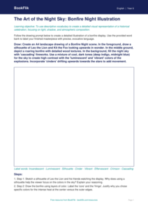Bonfire Night Creative Writing & Illustration Task | Grade 5 ELA