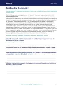 Free Community Comprehension | Grade 4 | Health & Wellness | BookFlik
